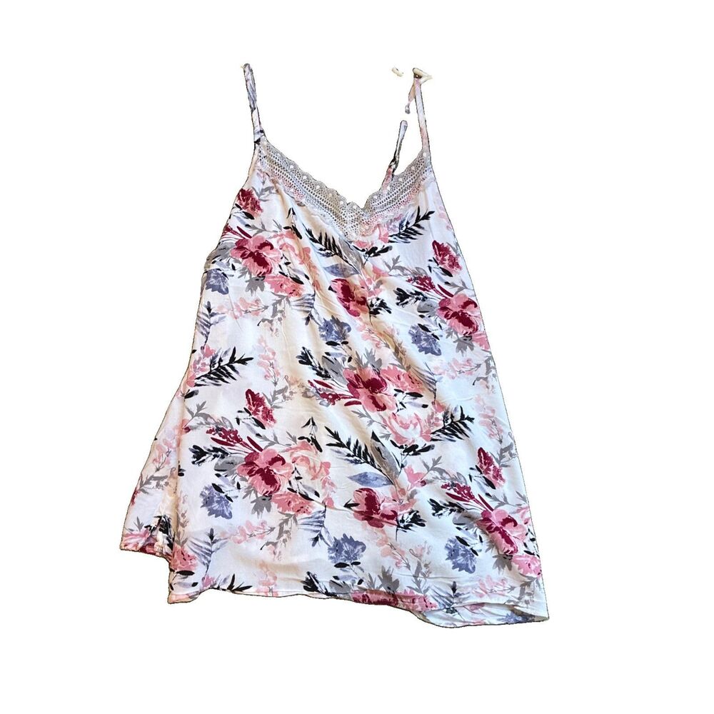 Cacique Sleep 18/20 Floral Gauzey Tainty Cottagecore Whimsy Grandmacore Tank